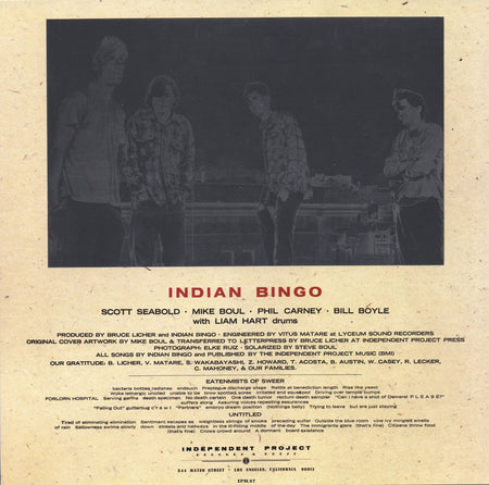 INDIAN BINGO - Scatological LP image 2