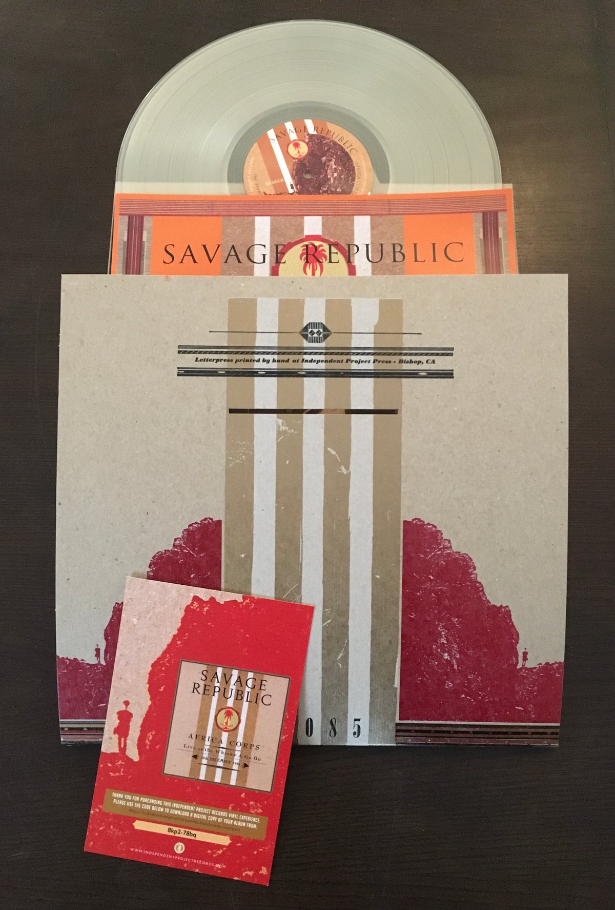 SAVAGE REPUBLIC - Africa Corps Live at The Whisky A Go Go - Clear Vinyl LP image 1