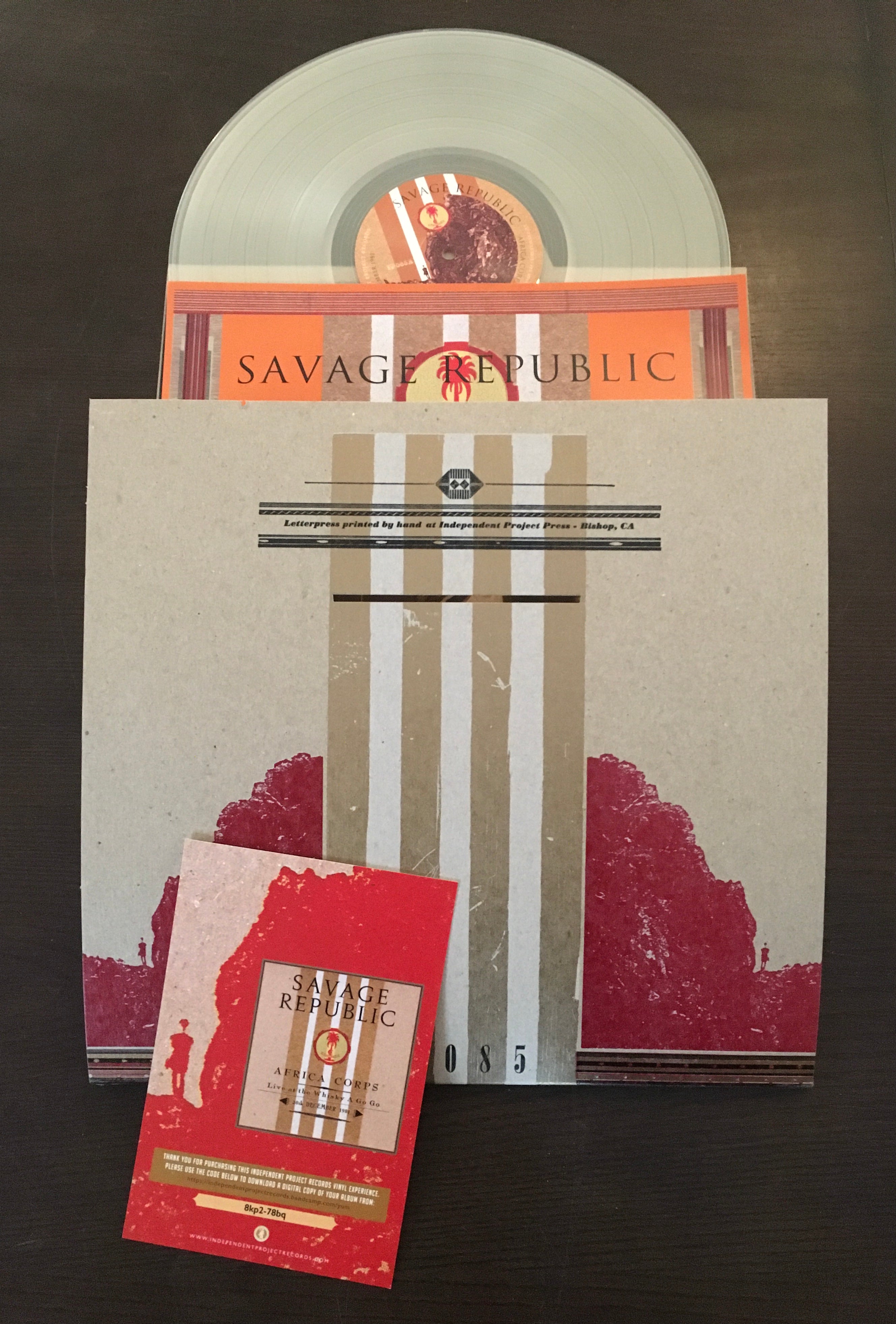 SAVAGE REPUBLIC - Africa Corps Live at The Whisky A Go Go - Clear Vinyl LP image 1