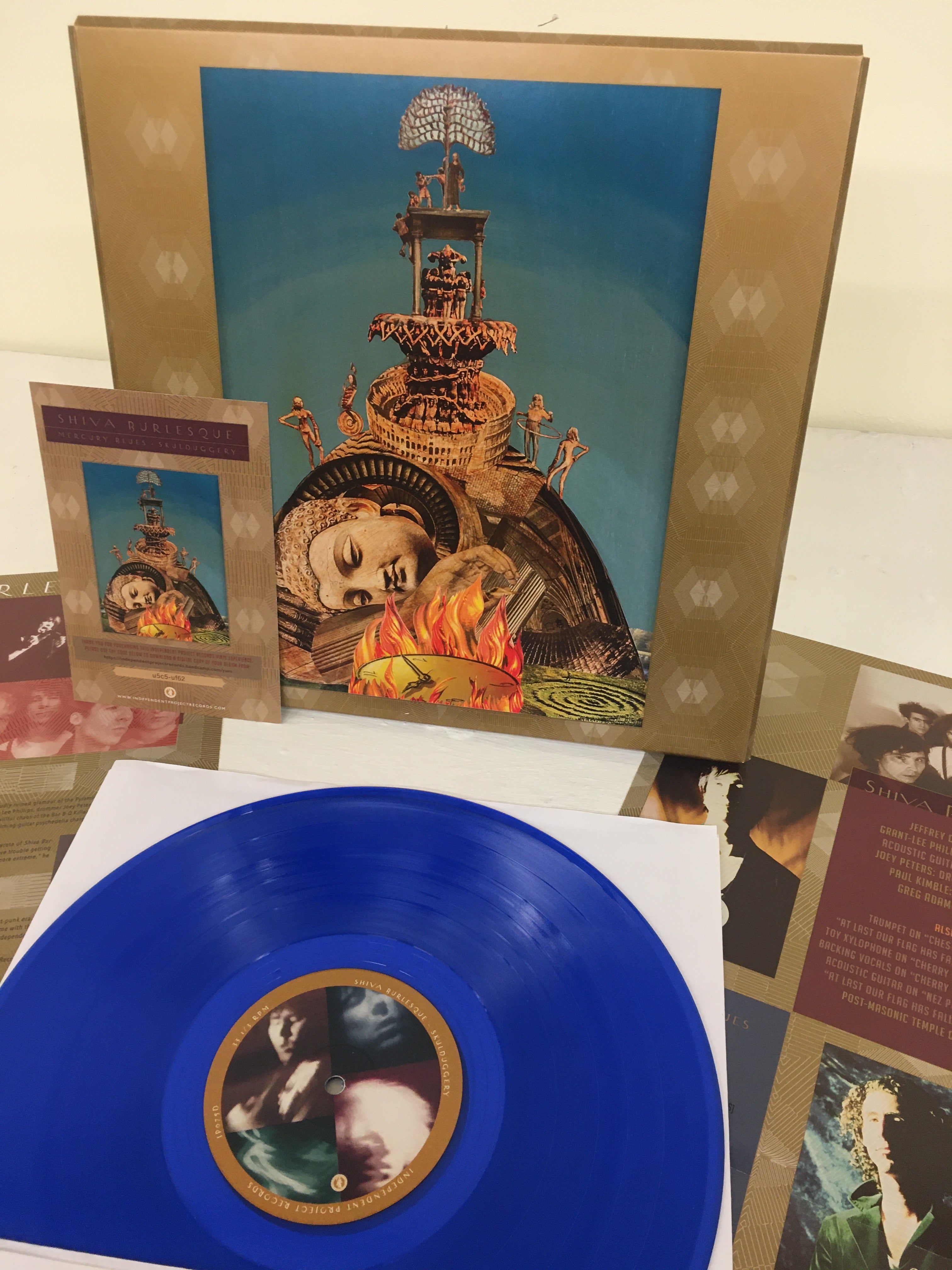 SHIVA BURLESQUE - Mercury Blues + Skulduggery blue vinyl double LP image 3