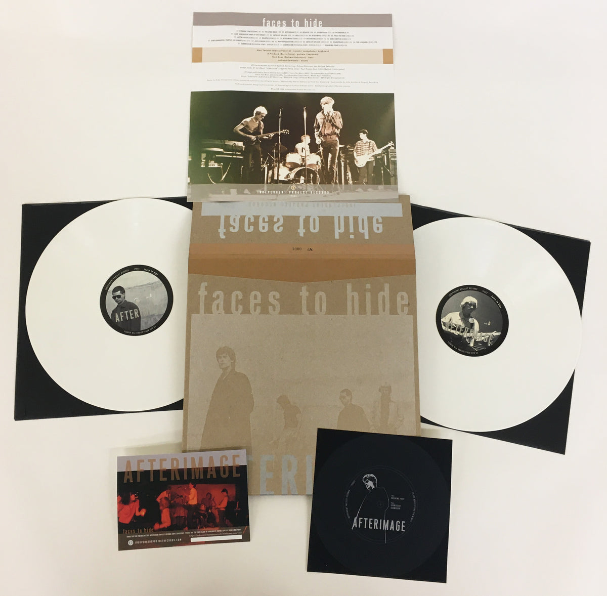 AFTERIMAGE  -  Faces To Hide double LP on White Vinyl image 1