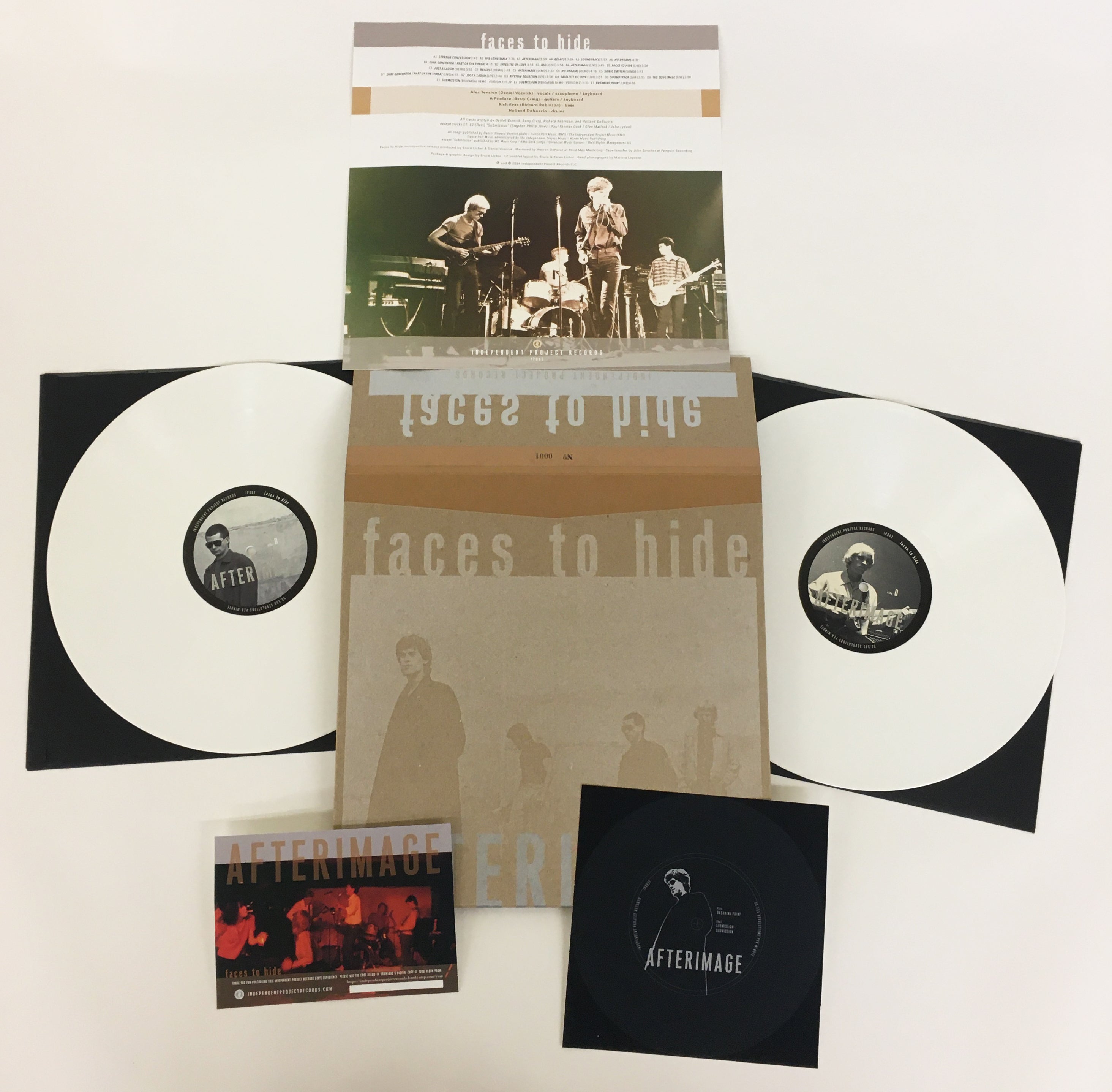 AFTERIMAGE  -  Faces To Hide double LP on White Vinyl image 1