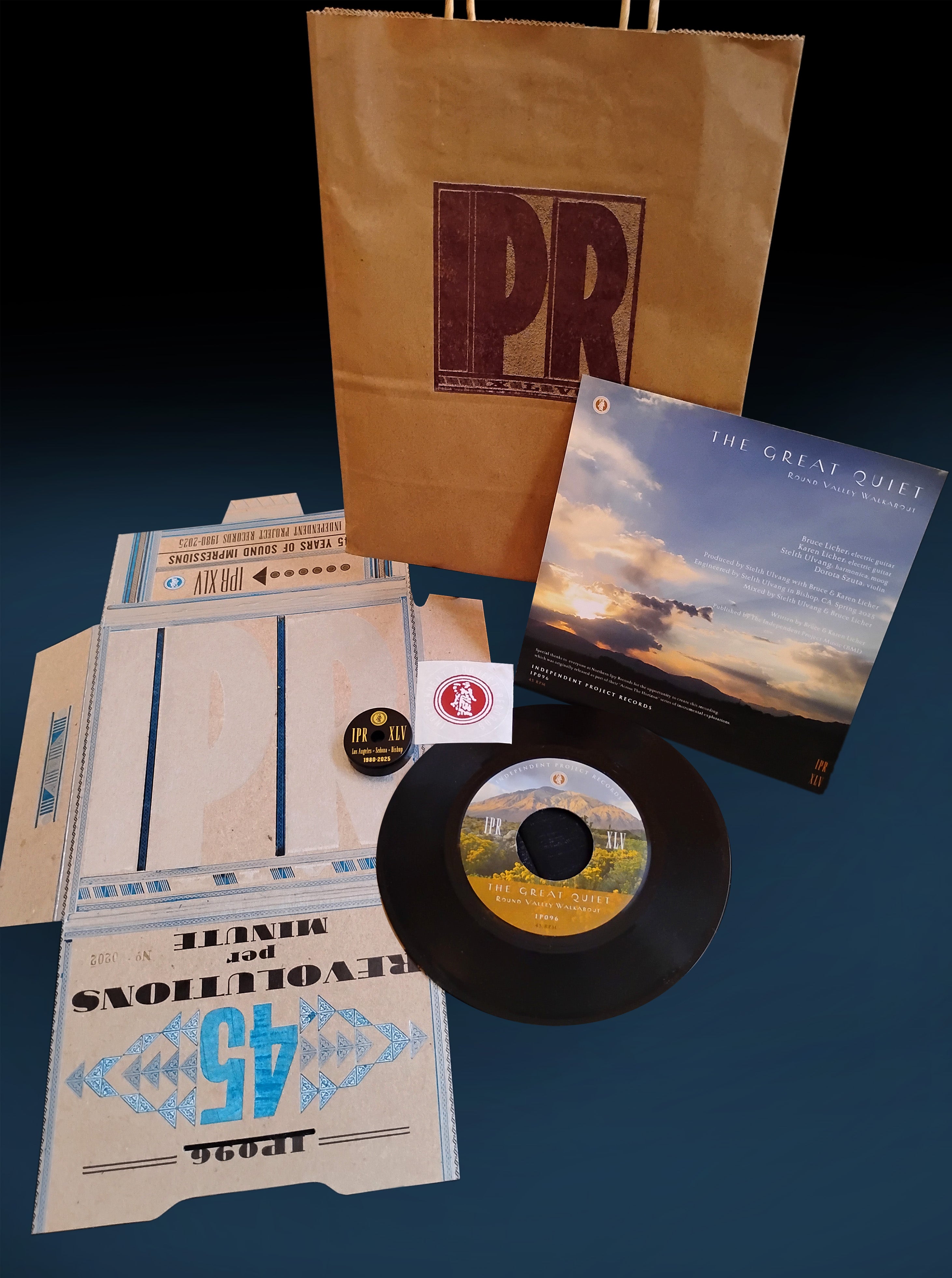 SHIVA BURLESQUE + THE GREAT QUIET - IPR XLV Anniversary Black Vinyl 7" Gift Bag image 3
