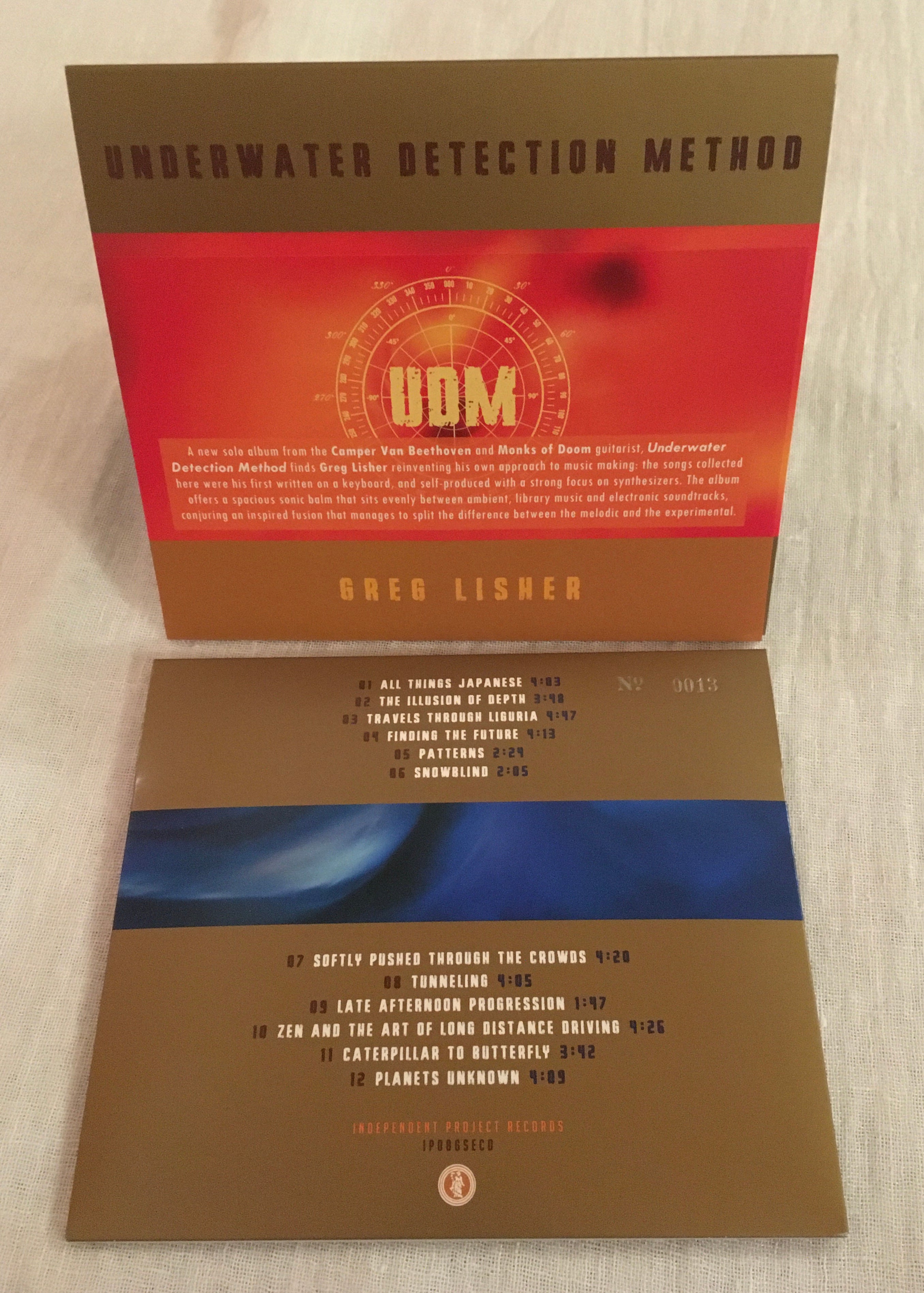 GREG LISHER - Underwater Detection Method -  Special Edition CD image 2