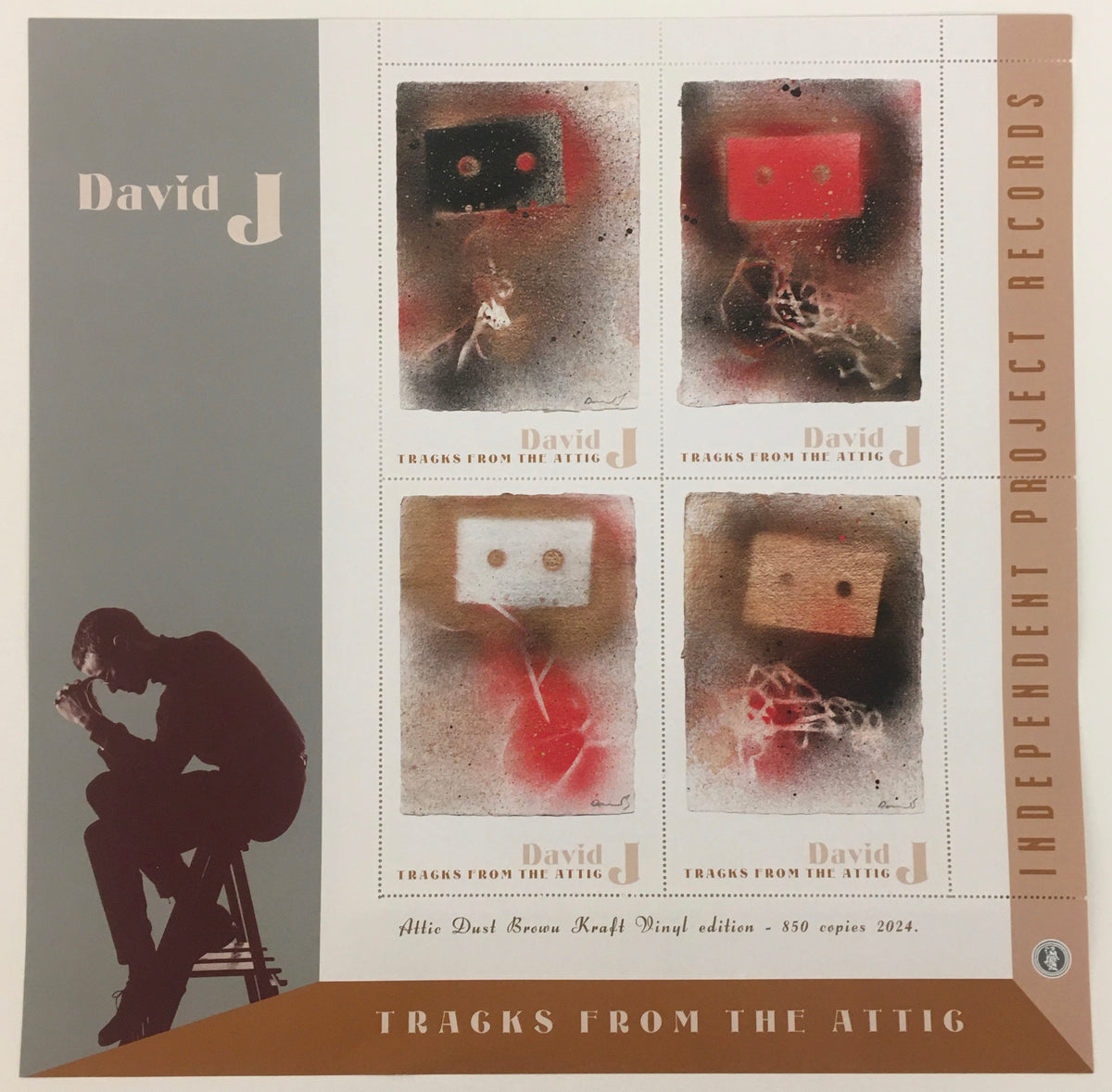 DAVID J - Tracks From the Attic -  Brown Vinyl numbered edition 3LP set image 4