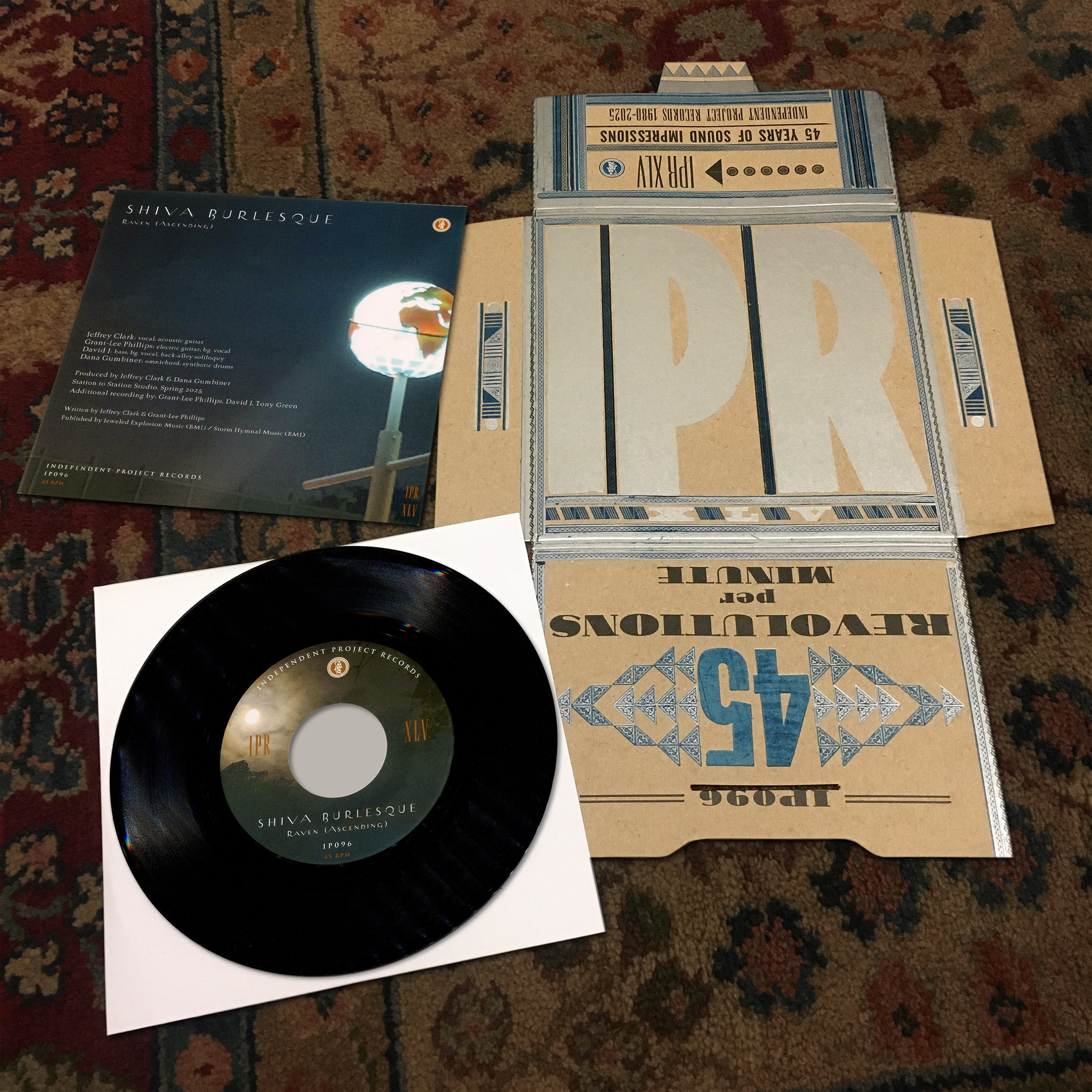 SHIVA BURLESQUE + THE GREAT QUIET - IPR XLV Anniversary Black Vinyl 7" Gift Bag image 4