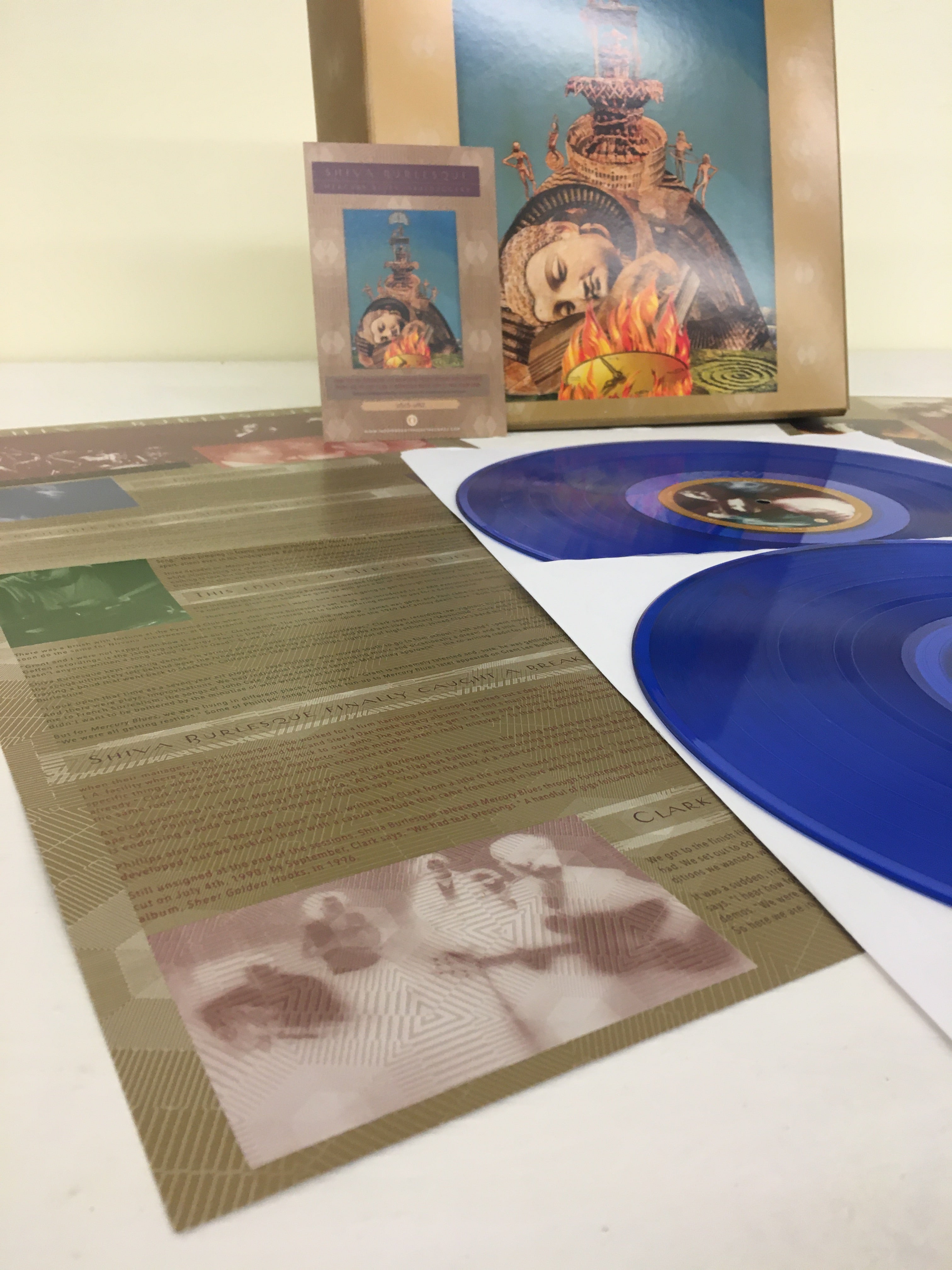 SHIVA BURLESQUE - Mercury Blues + Skulduggery blue vinyl double LP image 2