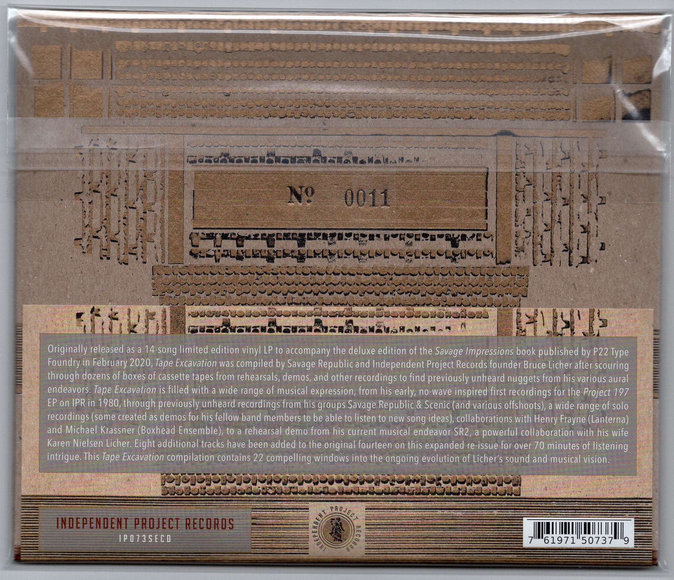 TAPE EXCAVATION Expanded SPECIAL EDITION CD image 3