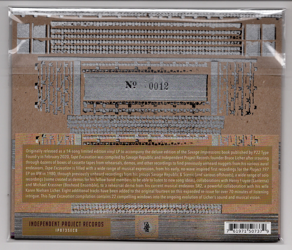 TAPE EXCAVATION Expanded SPECIAL EDITION CD image 2